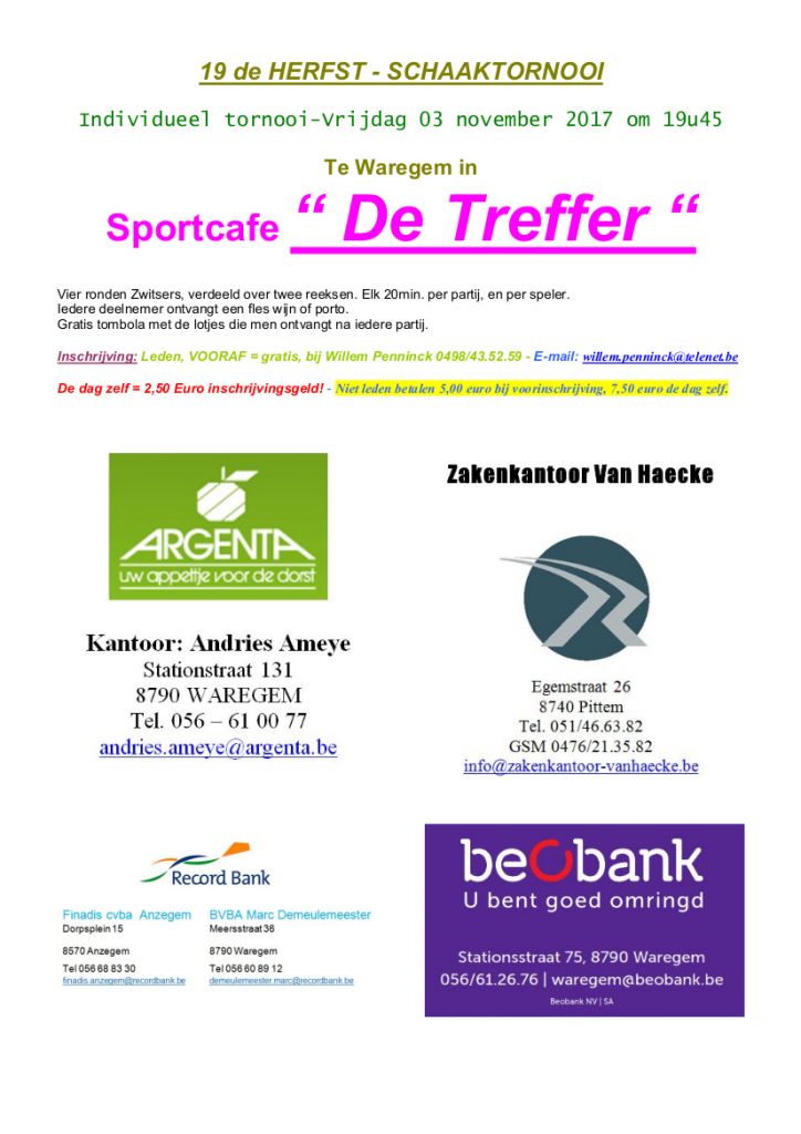 Affiche herfsttornooi 2017